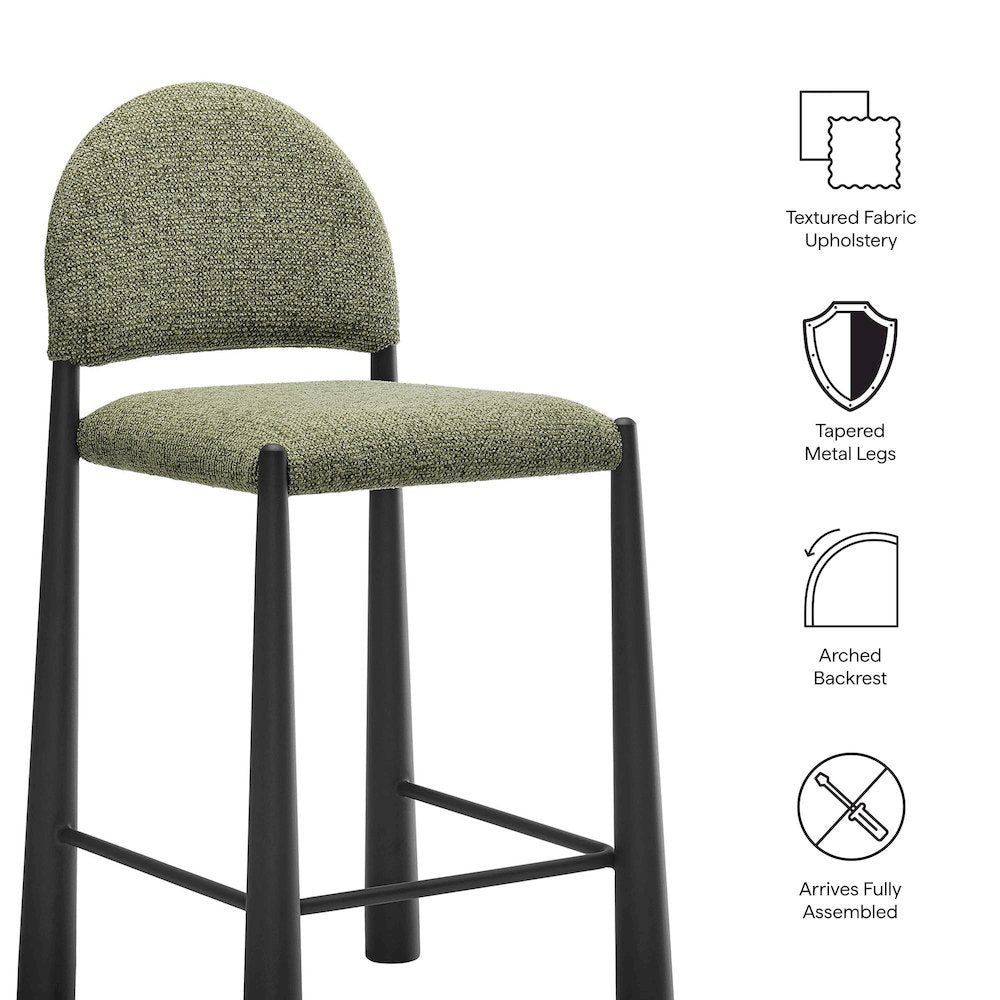 Hayley Upholstered Fabric Counter Stools Set of 2