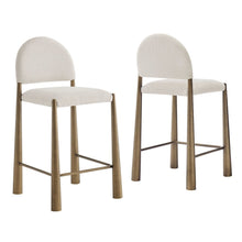 Hayley Upholstered Fabric Counter Stools Set of 2