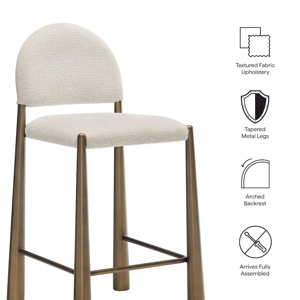 Hayley Upholstered Fabric Counter Stools Set of 2