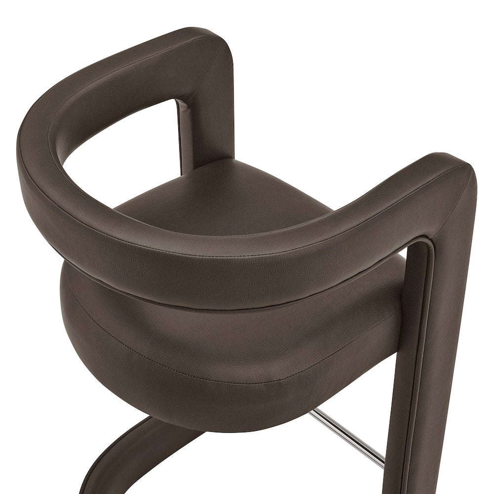 Winslow Premium Vegan Leather Counter Stool - Espresso