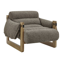 Sorelle Upholstered Fabric Sling Lounge Chair - Dark Brown Earth