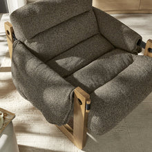 Sorelle Upholstered Fabric Sling Lounge Chair - Dark Brown Earth