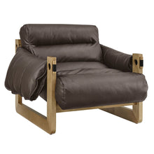 Sorelle Vegan Leather Sling Lounge Chair - Espresso