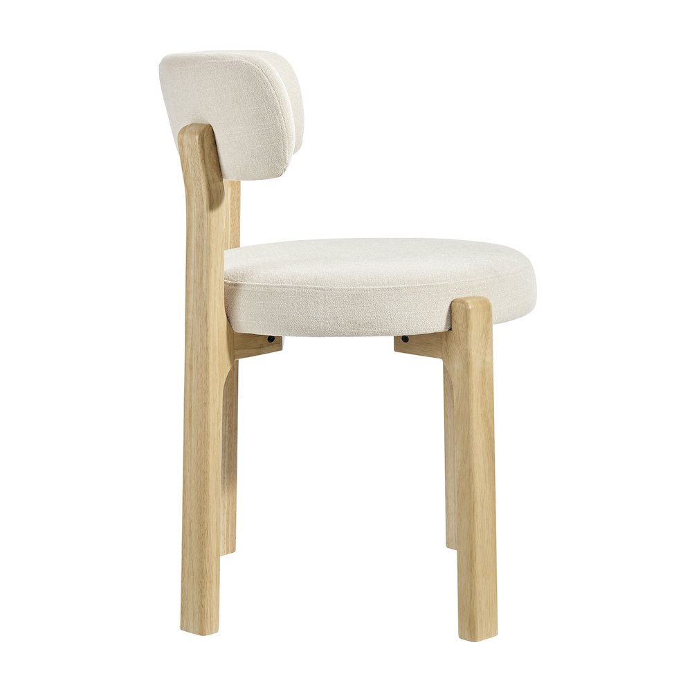 Marsha Upholstered Fabric Dining Chairs Set of 2 - Ecru