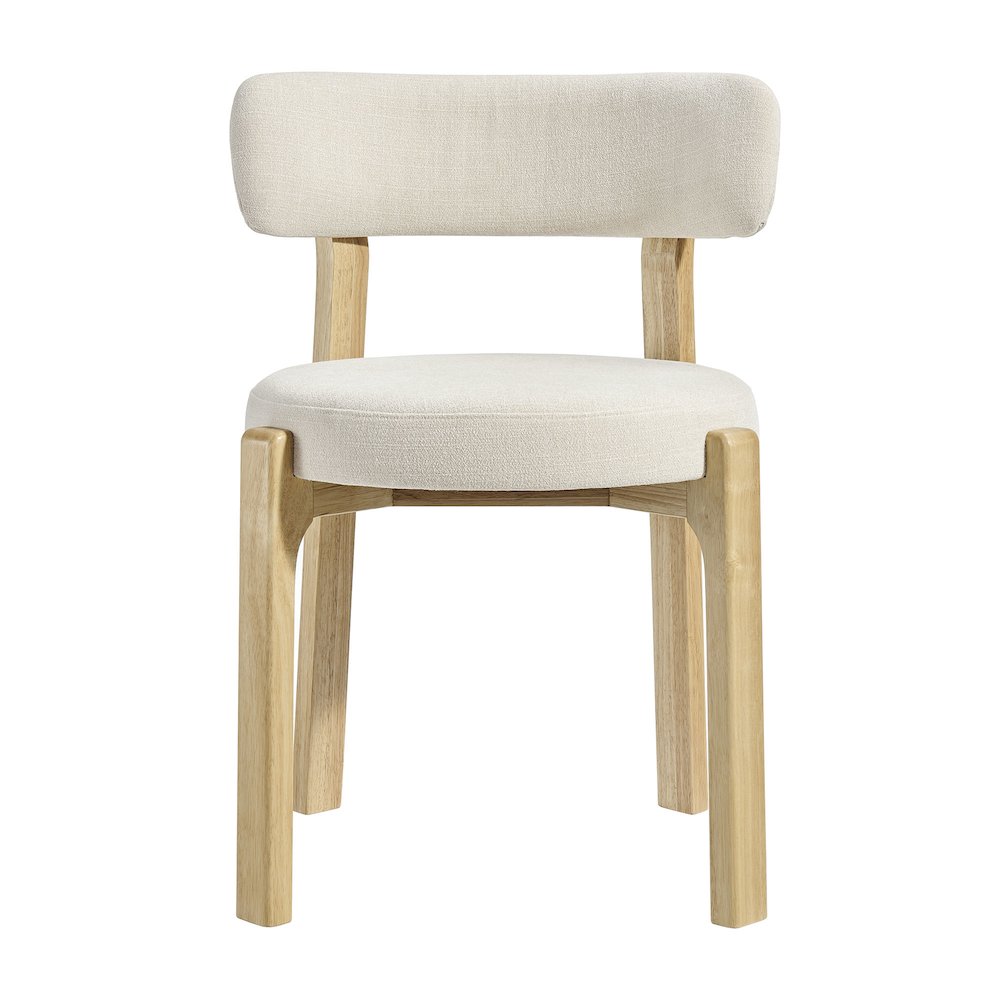 Marsha Upholstered Fabric Dining Chairs Set of 2 - Ecru