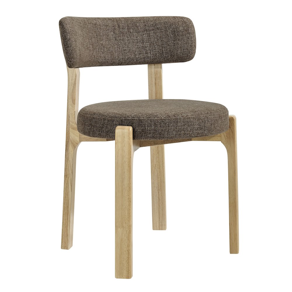 Marsha Upholstered Fabric Dining Chairs Set of 2 - Mocha