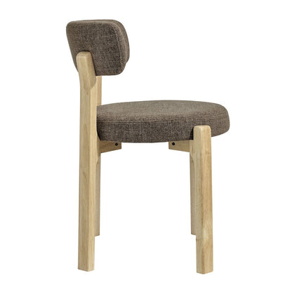 Marsha Upholstered Fabric Dining Chairs Set of 2 - Mocha