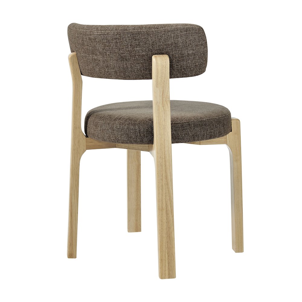 Marsha Upholstered Fabric Dining Chairs Set of 2 - Mocha