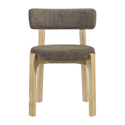 Marsha Upholstered Fabric Dining Chairs Set of 2 - Mocha
