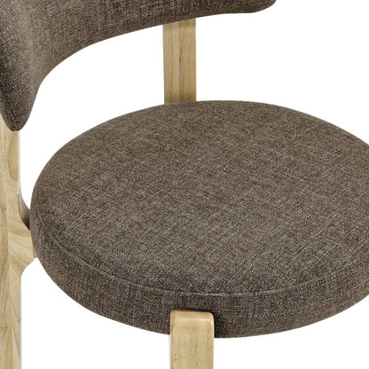 Marsha Upholstered Fabric Dining Chairs Set of 2 - Mocha