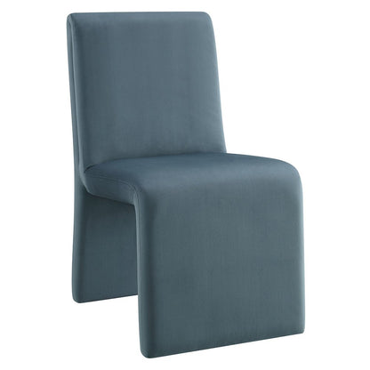 Emory Performance Velvet Dining Side Chair Set of 2 - Cadet Blue