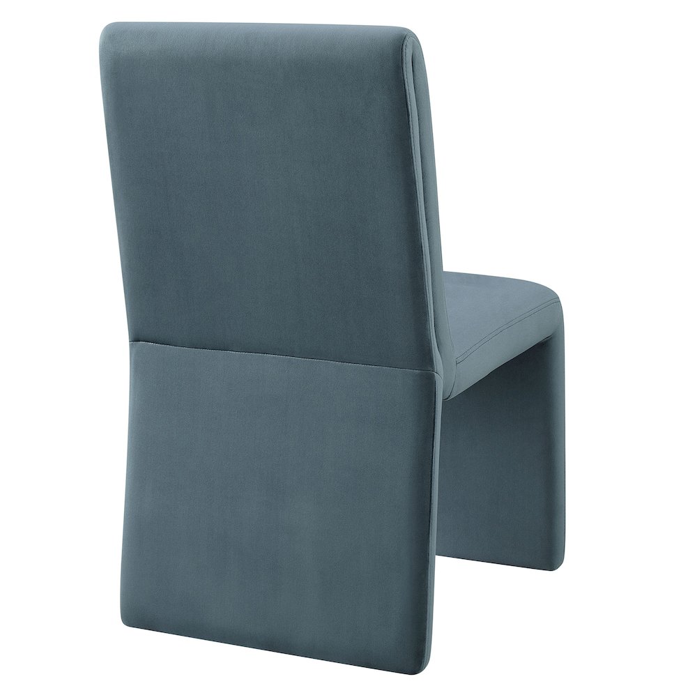 Emory Performance Velvet Dining Side Chair Set of 2 - Cadet Blue