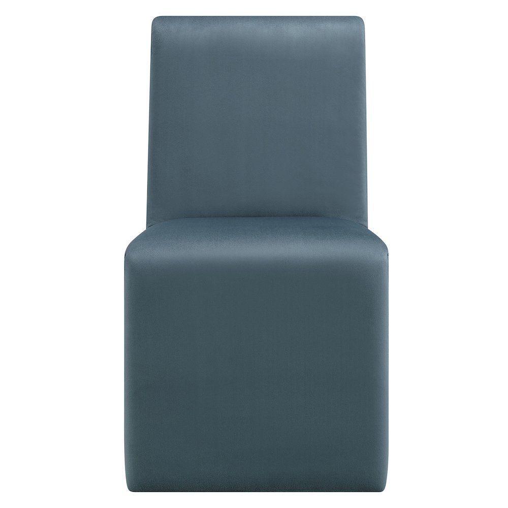 Emory Performance Velvet Dining Side Chair Set of 2 - Cadet Blue
