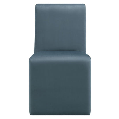 Emory Performance Velvet Dining Side Chair Set of 2 - Cadet Blue