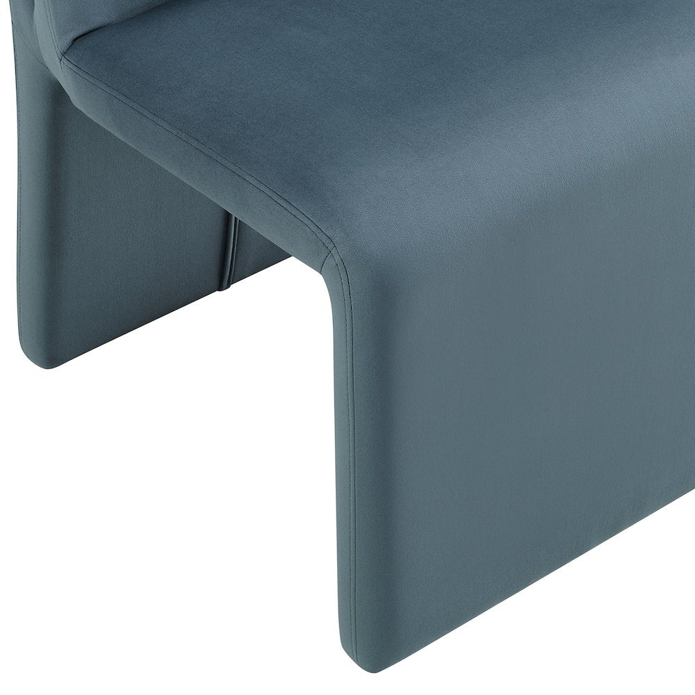 Emory Performance Velvet Dining Side Chair Set of 2 - Cadet Blue