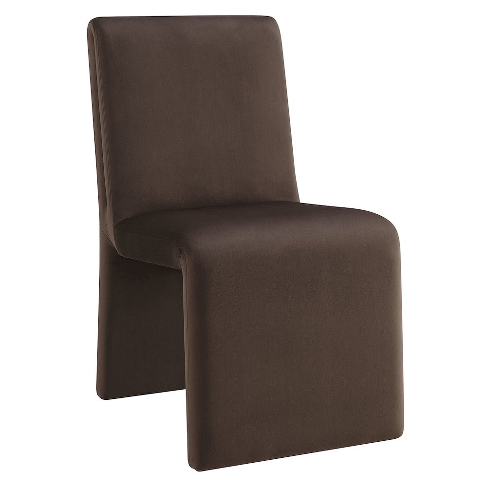 Emory Performance Velvet Dining Side Chair Set of 2 - Chocolate Brown