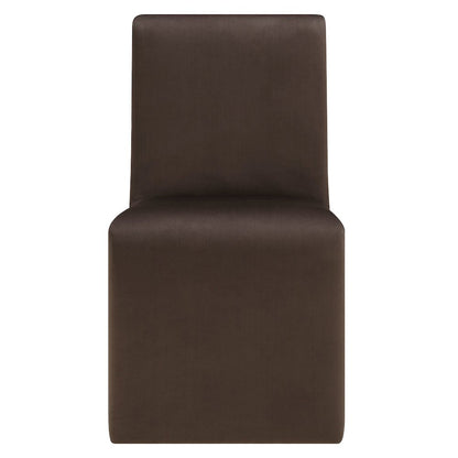 Emory Performance Velvet Dining Side Chair Set of 2 - Chocolate Brown