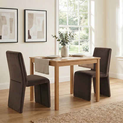 Emory Performance Velvet Dining Side Chair Set of 2 - Chocolate Brown