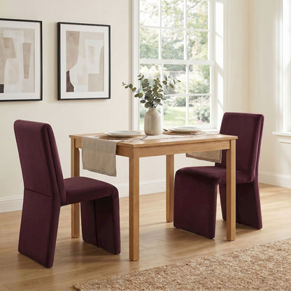 Emory Performance Velvet Dining Side Chair Set of 2 - Mulberry