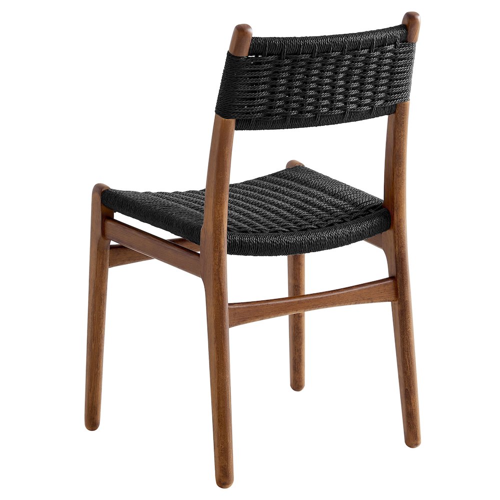 Wynn Rope and Wood Dining Side Chair - Walnut Black
