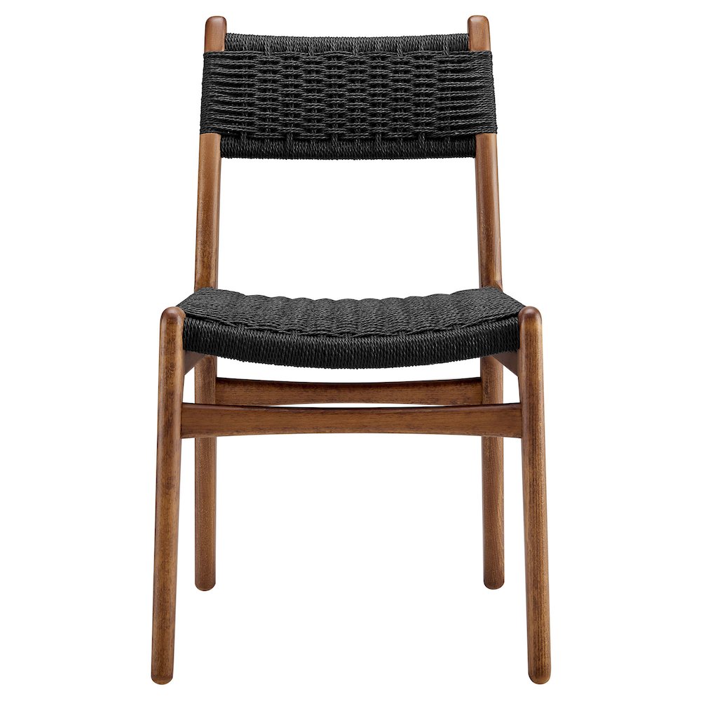 Wynn Rope and Wood Dining Side Chair - Walnut Black
