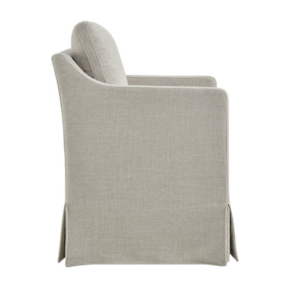 Serene Slipcovered Performance Fabric Dining Armchair - Linen