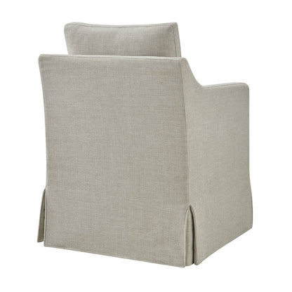 Serene Slipcovered Performance Fabric Dining Armchair - Linen