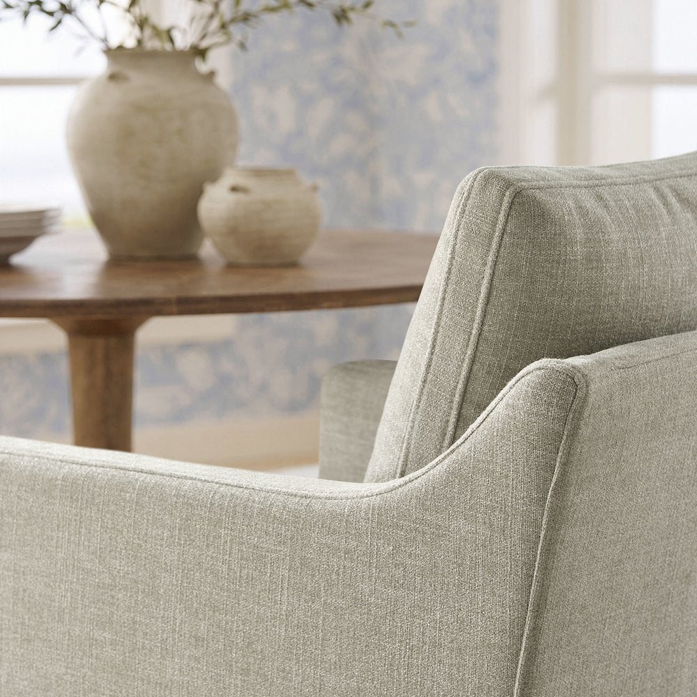 Serene Slipcovered Performance Fabric Dining Armchair - Linen