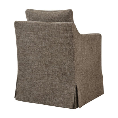 Serene Slipcovered Performance Fabric Dining Armchair - Mocha