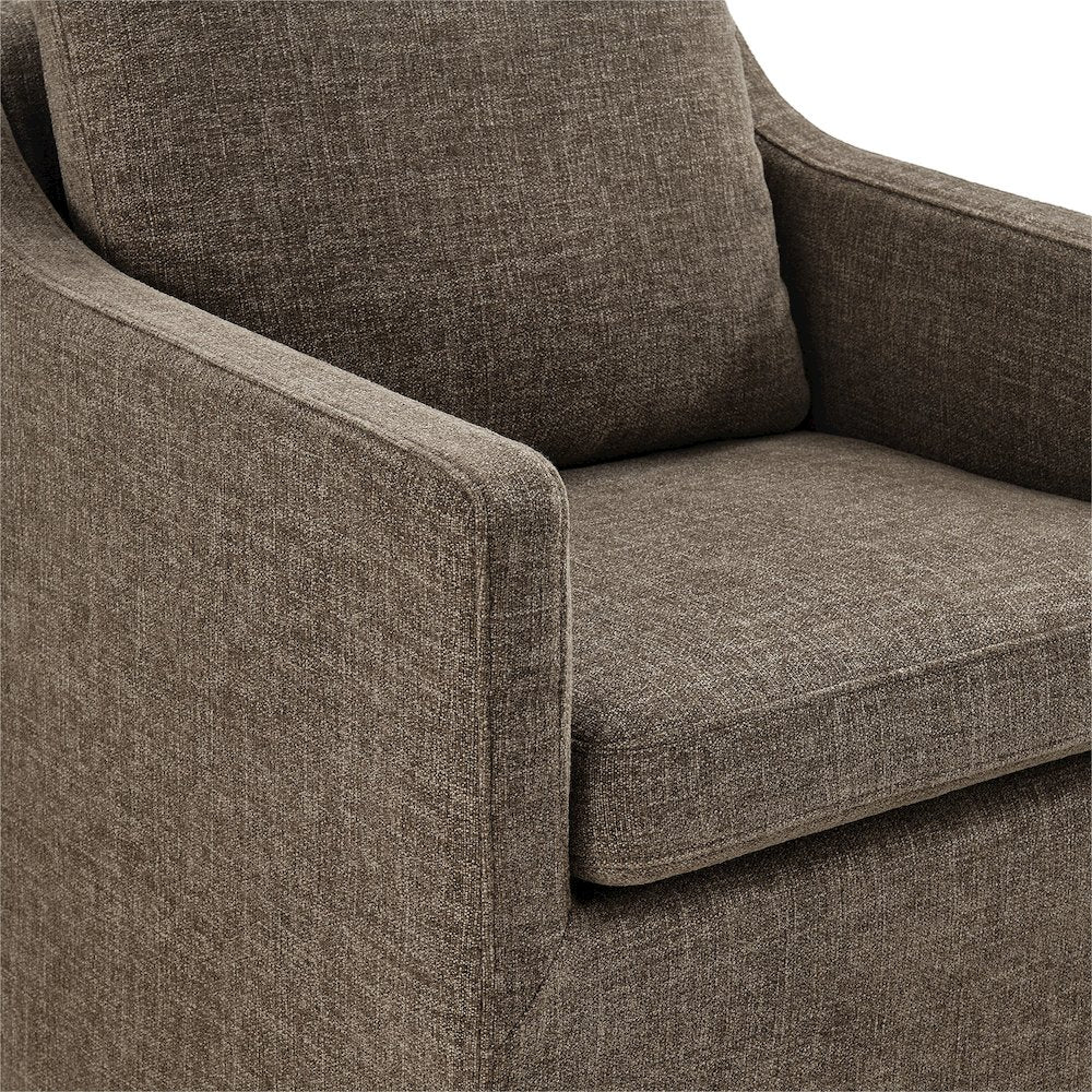 Serene Slipcovered Performance Fabric Dining Armchair - Mocha