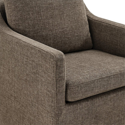 Serene Slipcovered Performance Fabric Dining Armchair - Mocha