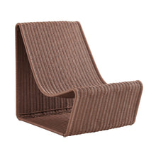 Eira Continuous Curved Natural Rattan Lounge Chair - Mocha
