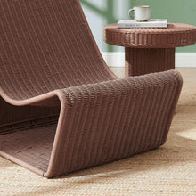 Eira Continuous Curved Natural Rattan Lounge Chair - Mocha