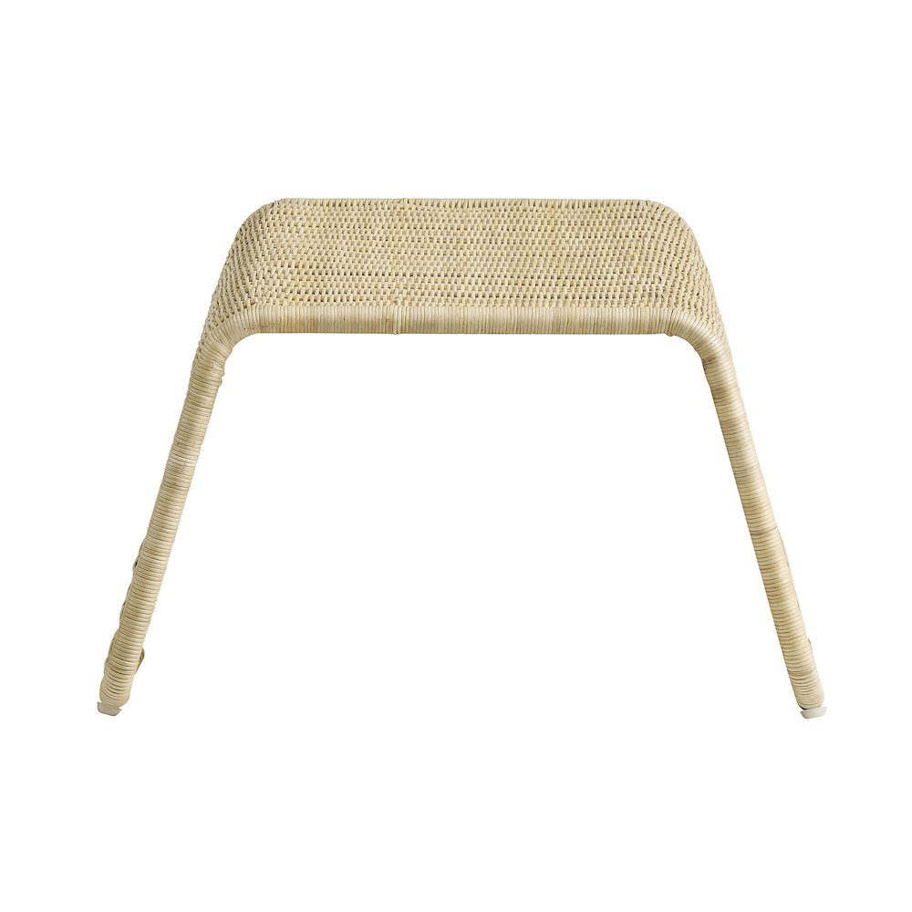 Eira Waterfall Natural Rattan Ottoman - Natural Rattan