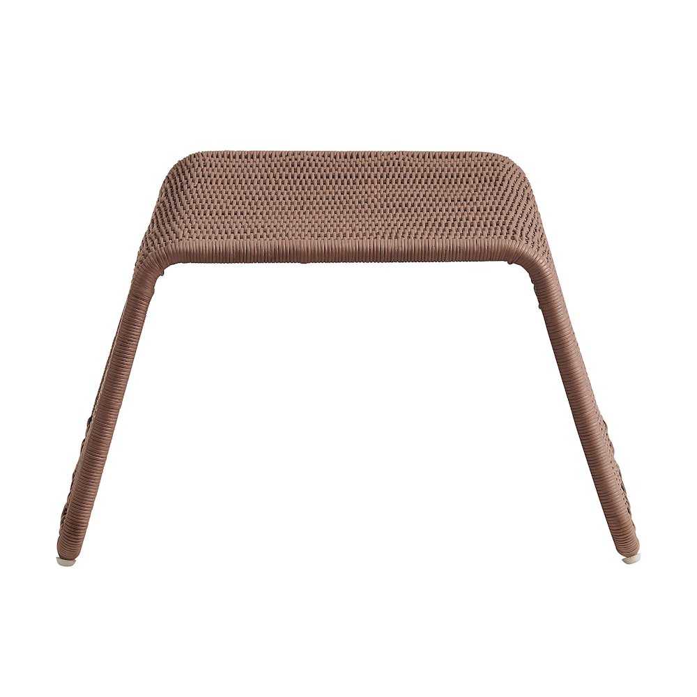 Eira Waterfall Natural Rattan Ottoman - Mocha