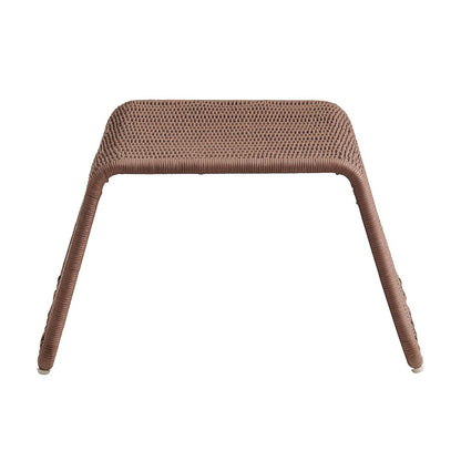 Eira Waterfall Natural Rattan Ottoman - Mocha