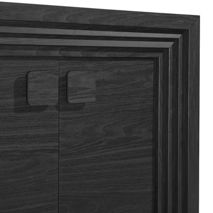 Olney 4-Door Fluted Sideboard - Black