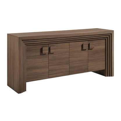Olney 4-Door Fluted Sideboard - Walnut