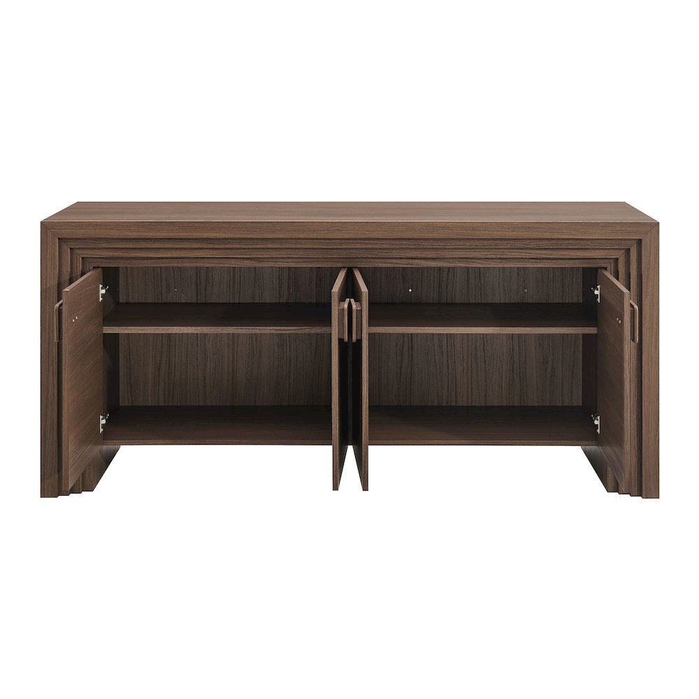 Olney 4-Door Fluted Sideboard - Walnut