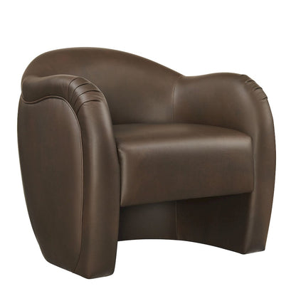 Compose Barrel Vegan Leather Accent Chair - Espresso