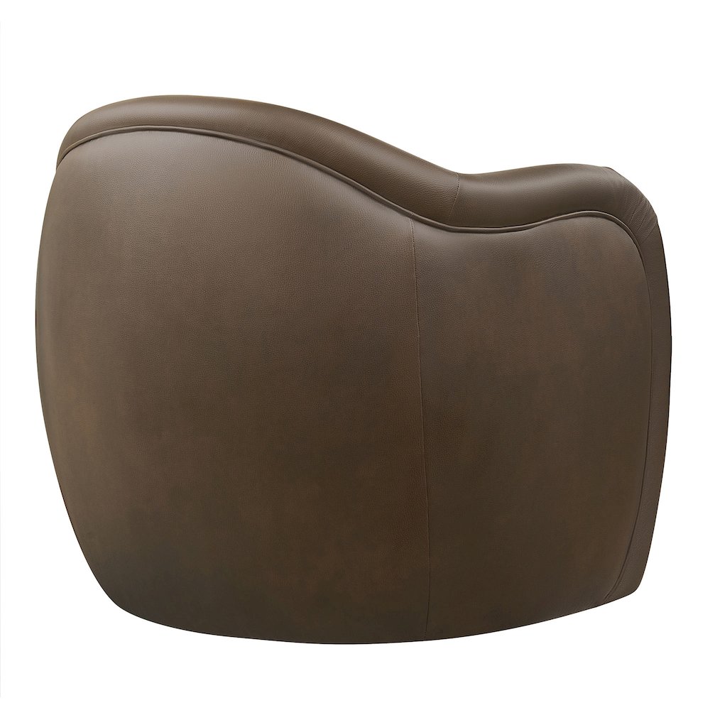 Compose Barrel Vegan Leather Accent Chair - Espresso