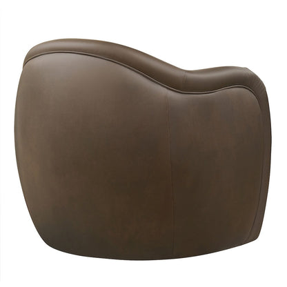 Compose Barrel Vegan Leather Accent Chair - Espresso