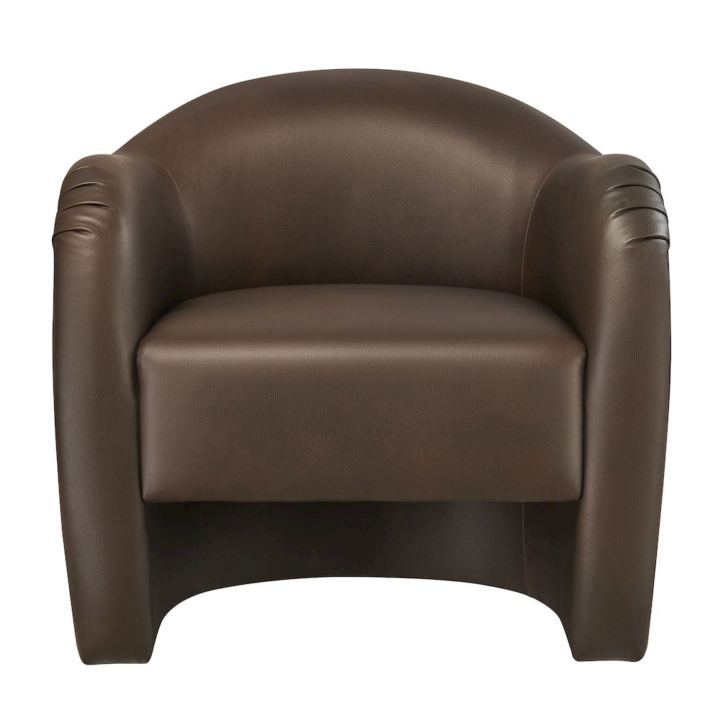 Compose Barrel Vegan Leather Accent Chair - Espresso