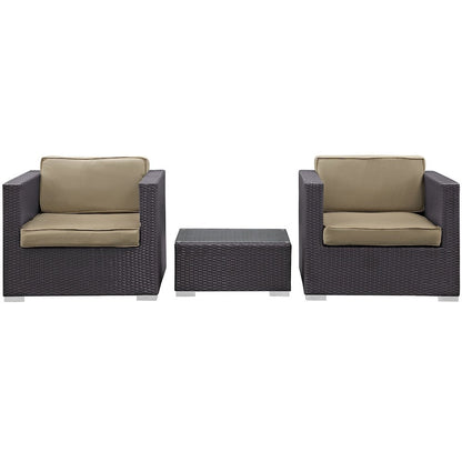 Burrow 3 Piece Outdoor Patio Sofa Set