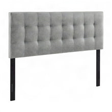 Fabric Upholstered King Headboard Only, Wall Mounted Bed Headboard, Gray