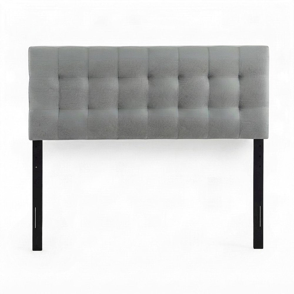 Fabric Upholstered King Headboard Only, Wall Mounted Bed Headboard, Gray