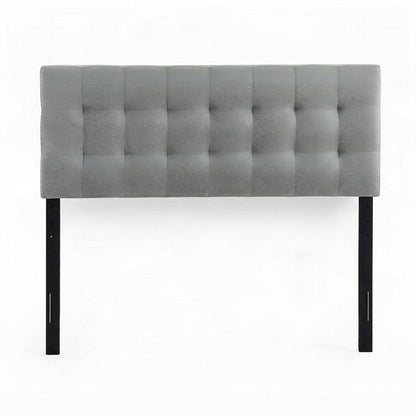 Fabric Upholstered King Headboard Only, Wall Mounted Bed Headboard, Gray