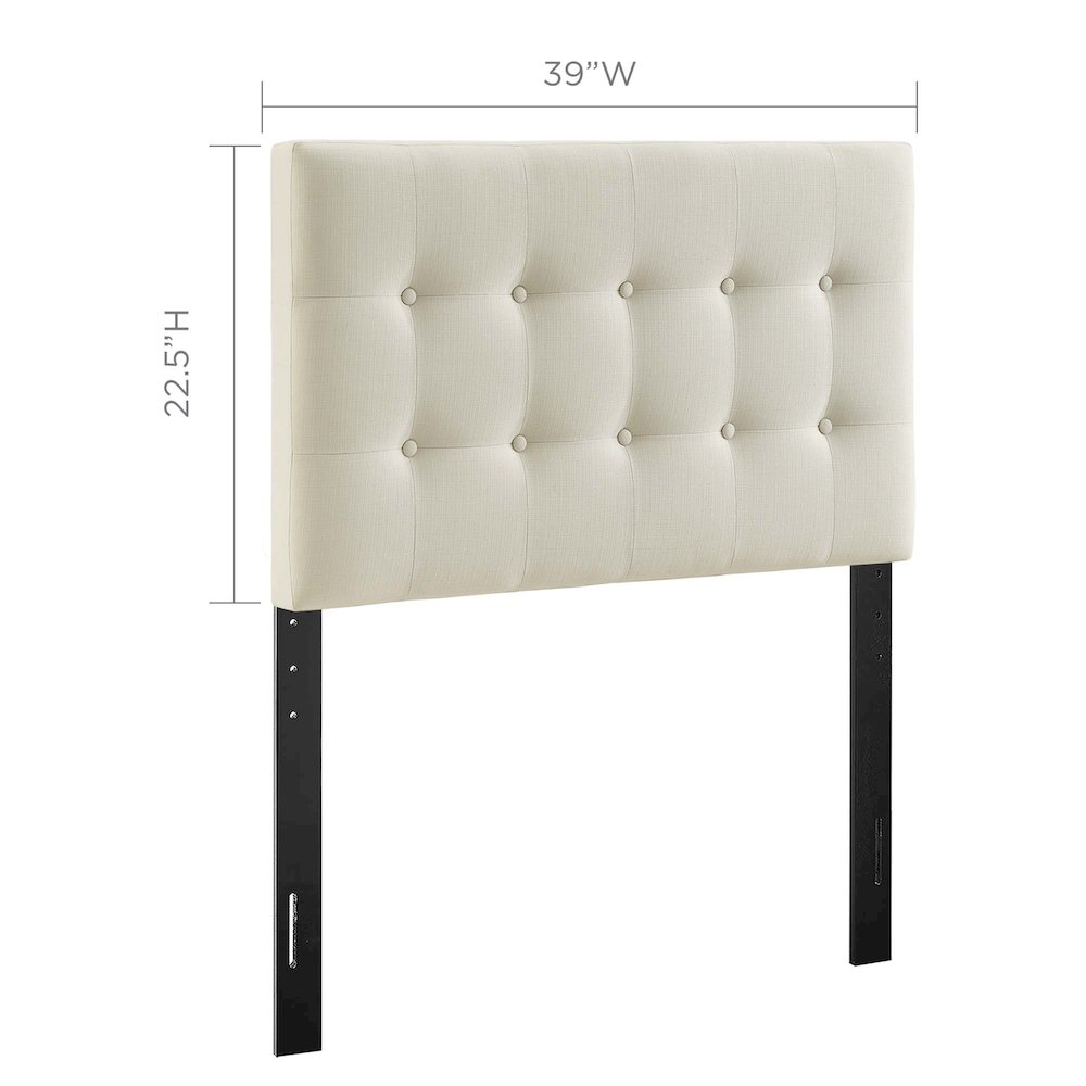Emily Upholstered Fabric Twin Headboard