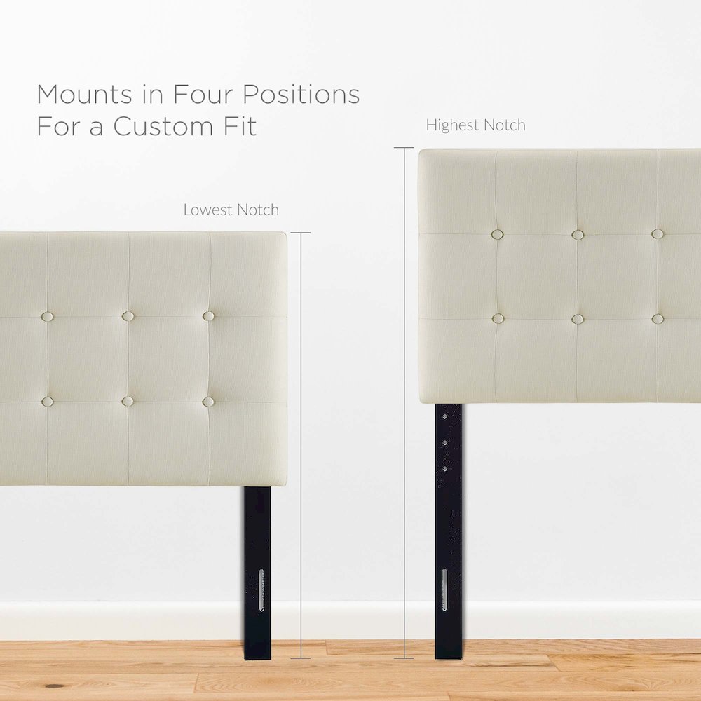 Emily Upholstered Fabric Twin Headboard
