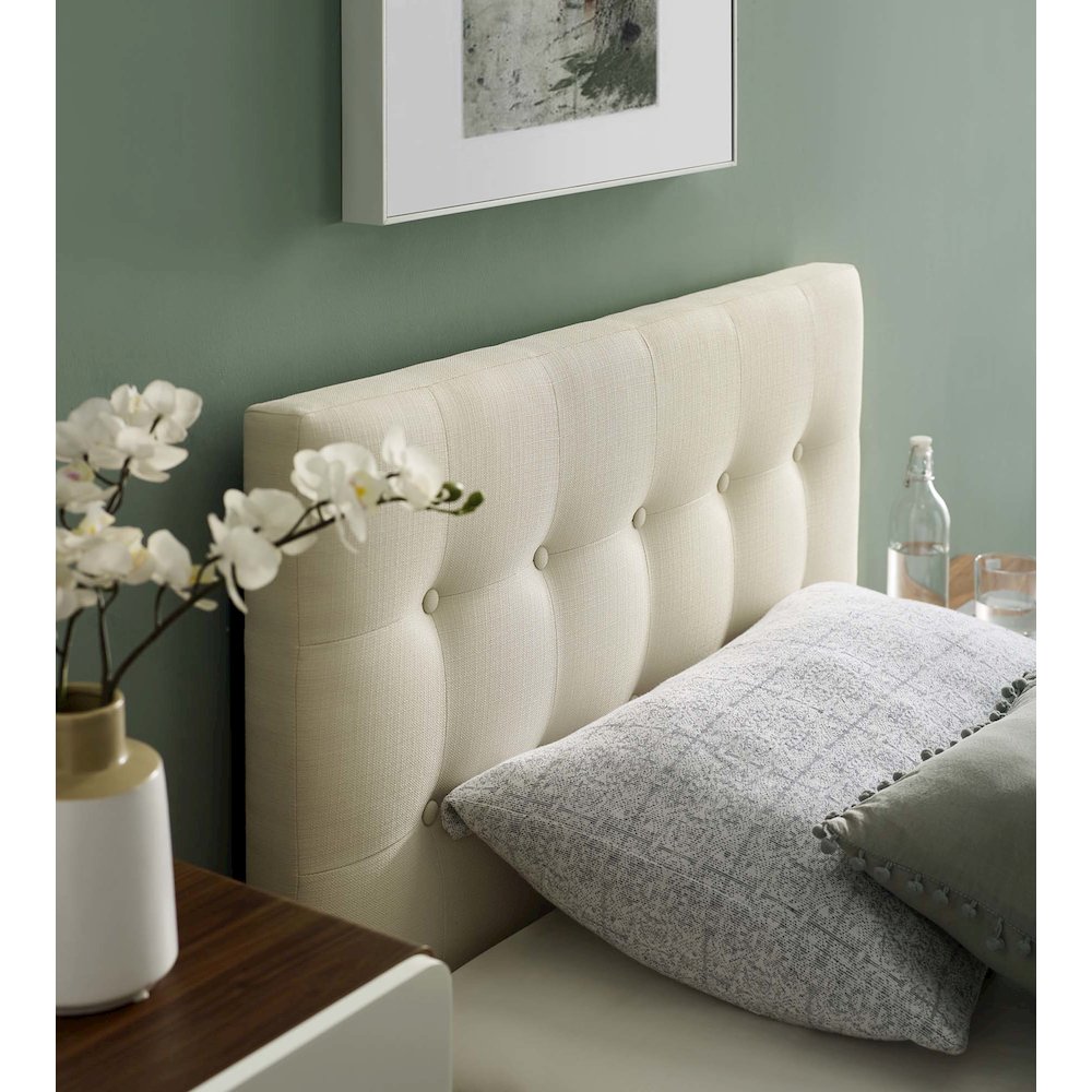 Emily Upholstered Fabric Twin Headboard